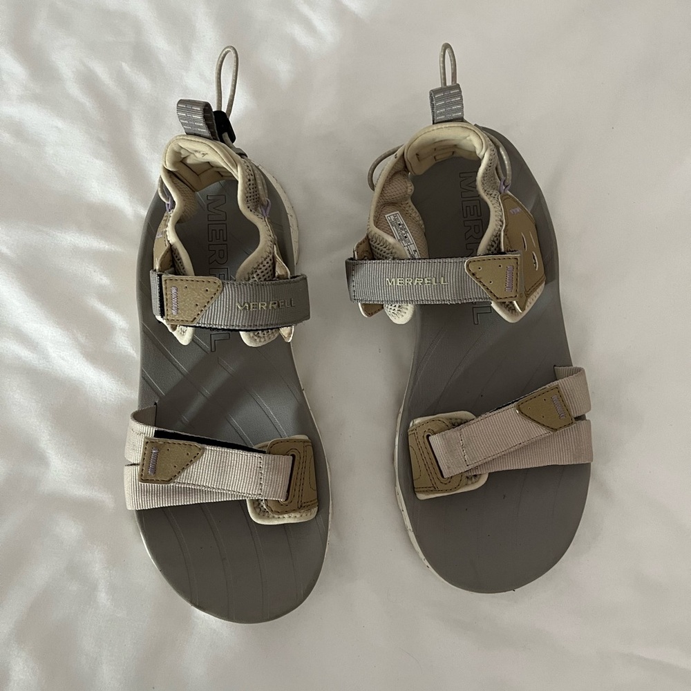 Merrell Taupe and Beige Outdoor Strap Sandals